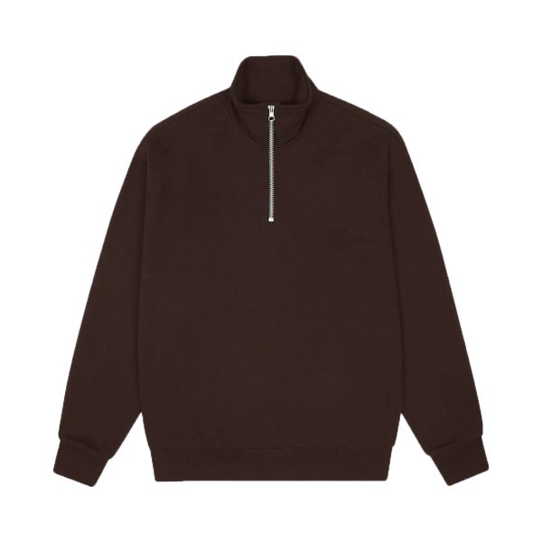 Coffee Half-Zip Oversized Sweatshirt