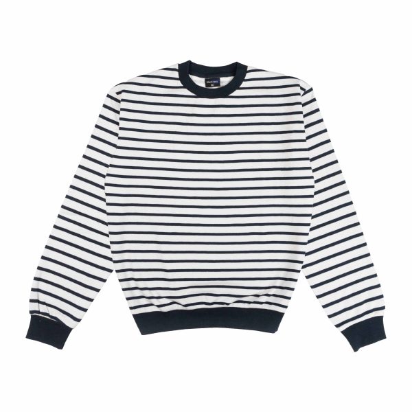 White Stripe Oversized Sweatshirt