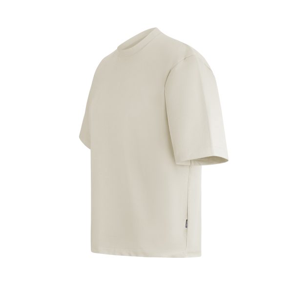 Sand Boxy Heavy Weight Knit Denim T-Shirt - Image 2