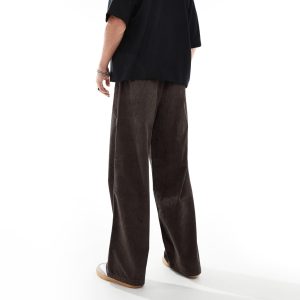 Coffee Baggy Corduroy Trouser