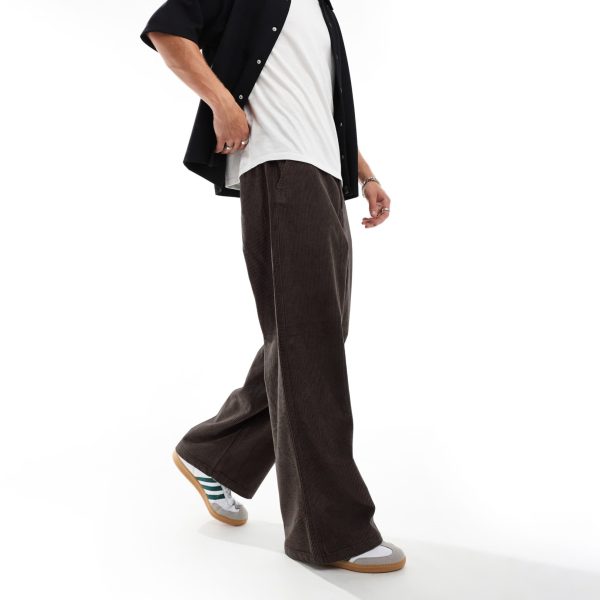 Coffee Baggy Corduroy Trouser - Image 2