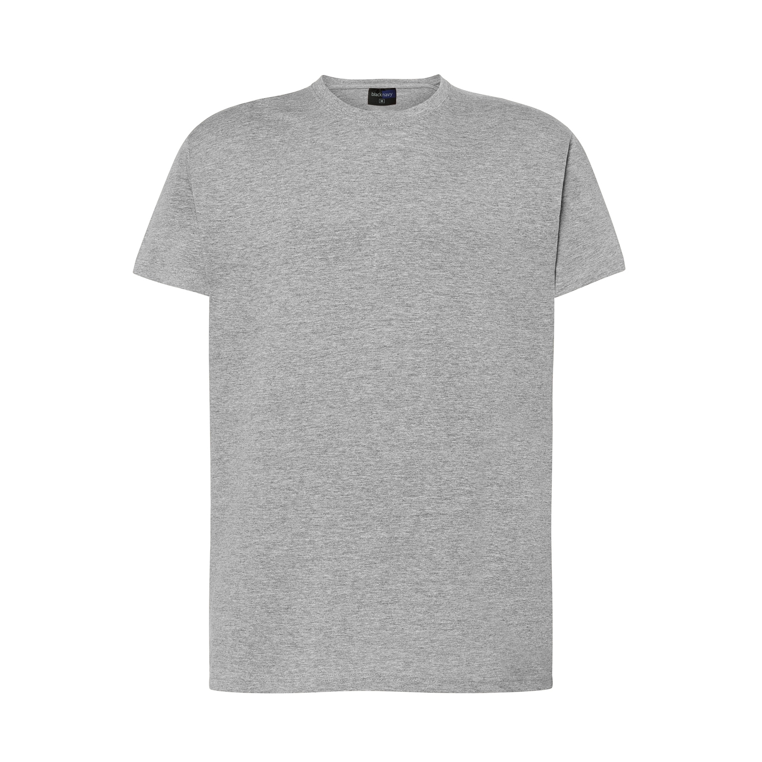 Gray Marl Basic Half Sleeve T-Shirt | BlackNavy