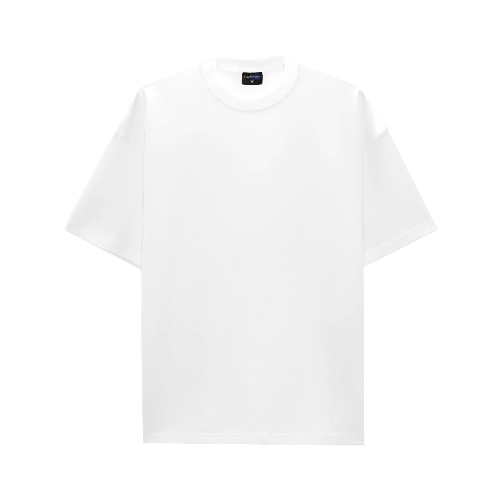 White Oversized T-Shirt | BlackNavy