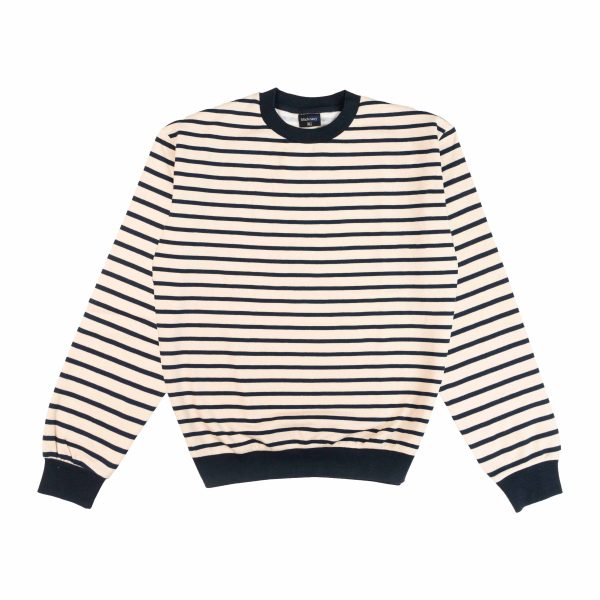 Beige Stripe Oversized Sweatshirt
