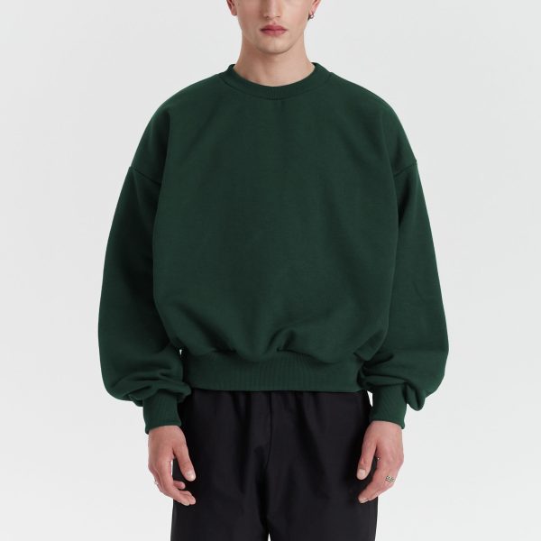 Bottle Green Boxy Sweatshirt - Image 2